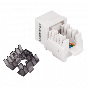 Модуль Keystone, RJ45, неэкранированный, кат.6, без шторки, 90 градусов, белый